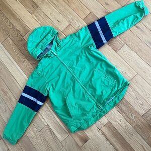 Kids Land’s End Kids Light Wght Jersey lined hooded jacket Green, Sz M (10/12)